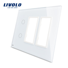 Livolo White 170mm*125mm US standard Triple Glazed Glass Panel For Sale For Wall Touch Switch Socket VL-C5-C2/SR/SR-11